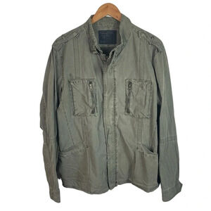 B17 Men’s Heritage 1981 Full Zip Military Drab Green Trendy Lightweight Jacket L